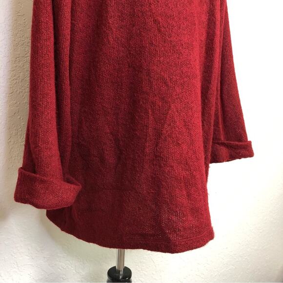 Soft Surroundings deep red slit collar tunic sweater size 1X - Picture 11 of 14